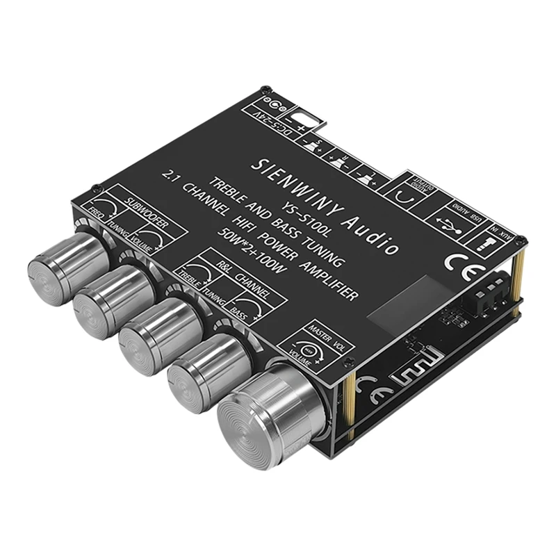 

Φ 2,1 модуль усилителя канала YS-S100L Board Black 50X2 + 100W