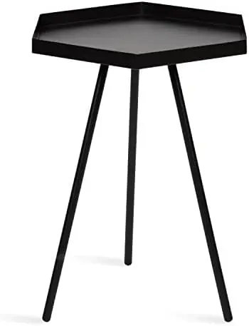 

Hexagon Side Table, 17x15x20, Gold