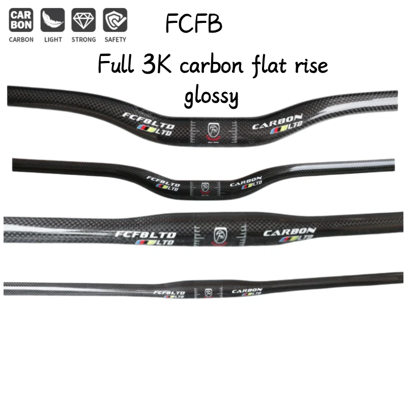 Bicycle handlebar carbon bicycle handlebar MTB Handlebar Flat Or Rise Handlebar 31.8*380-760mm matte bike parts handlebar carbon bicycle bike