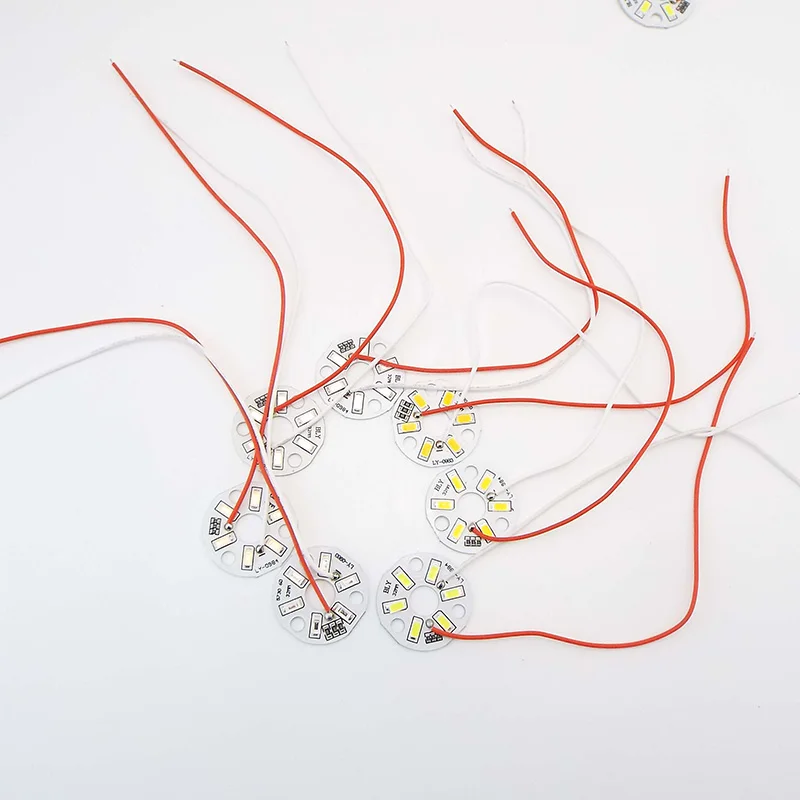 DC 5V USB LED 칩 비즈, 표면 조광 가능 전구, 변형 LED 광원, 직경 32mm, 5730SMD, 3W 라이트, 단색 k5