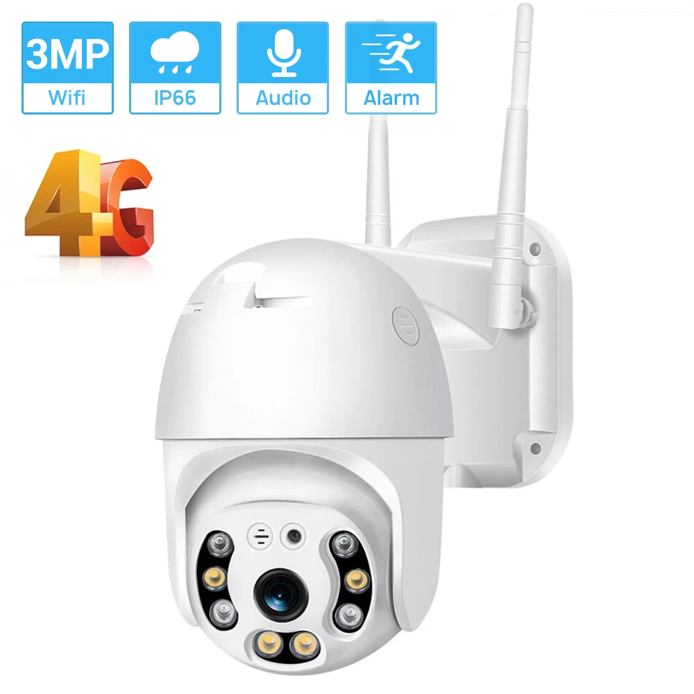 4G SIM Card IP Camera 3MP PTZ Wireless Outdoor Camera AI Human Detection Two Way Audio HD 1080P iCSee Home Surveillance Camera| | - AliExpress