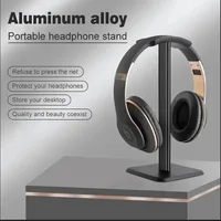 1Pcs Durable Aluminum Alloy Headphone Stand - Space-Saving Desk Organizer with Secure Grip for Gaming Headsets, Earphones