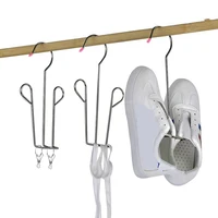 1/2/5PCS Stainless Steel Shoe Drying Rack Bold Outdoor Balcony Shoe Drying Rack Hook Bedroom Storage Rack Storage Clothes Hanger 1