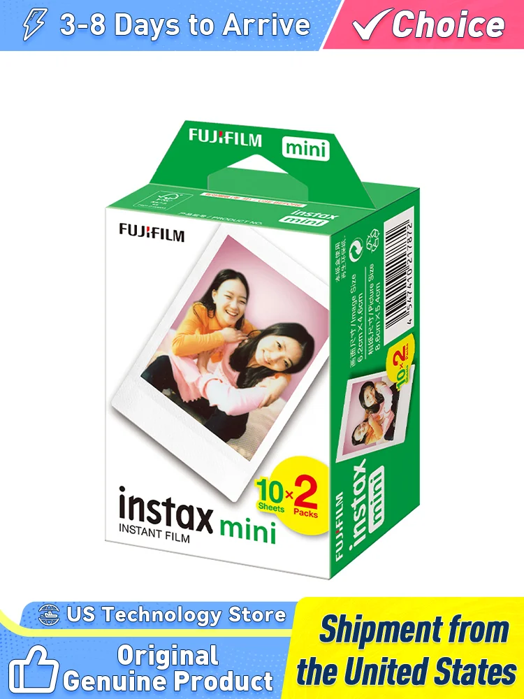 Instant Film Paper Fujifilm Instax Mini Film Paper 20 Sheets For Fuji Instant Film Cameras Instax Mini 12 11 9 40 70 90 Link Liplay EVO