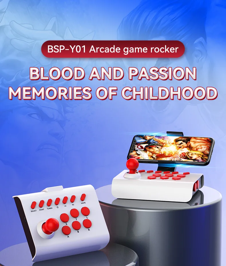 Bsp-Y01 Arcade Game Rocker Bluetooth Wireless 2.4G Controller Di Gioco Per Tv Pc Ios Android Steam Joystick Per Switch/Ps3/Ps4