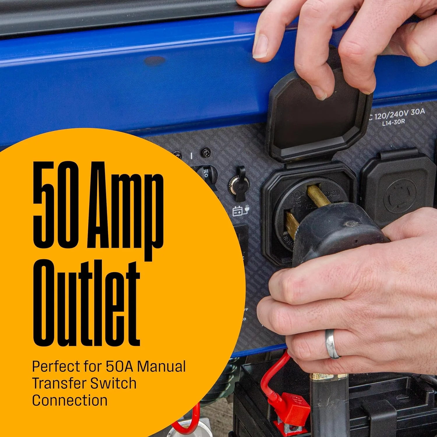 Description Picture 6 of item12500 Watt Dual Fuel Home Backup Portable Generator, Remote Electric Start, Transfer Switch Ready, Gas and Propane Powered