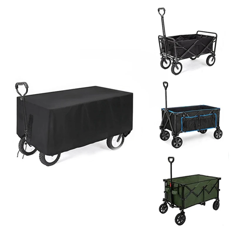 210D Oxford Cloth Outdoor Camping Trolley Cover For Foldable Push Cart Rain Dust Protection