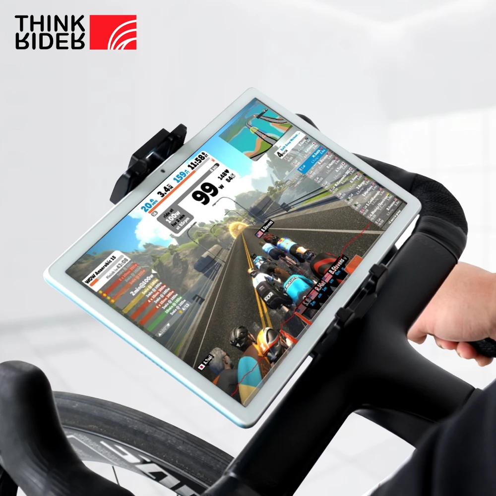 ThinkRider Bike Trainer Mobile Phone and iPad Stand - 360° Rotatable Adjustable Phone Mount Holder