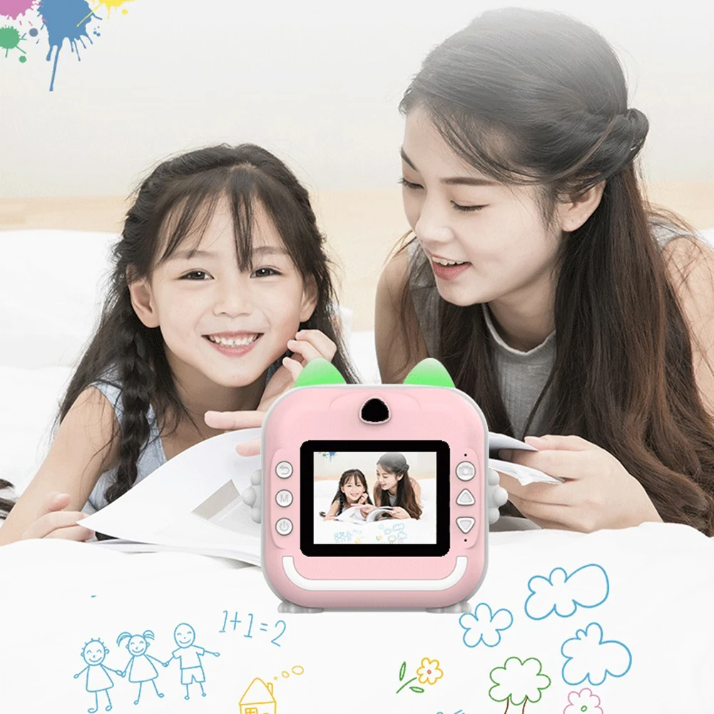 Appareil photo numérique avec imprimante thermique pour enfants,impression instantanée,vidéo