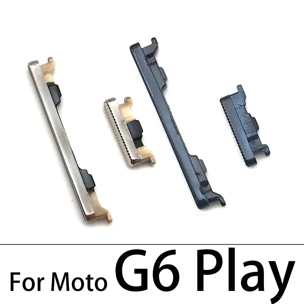 10Pcs, 전원 버튼 + 볼륨 측면 버튼 키 모토로라 모토 G6 G7 G8 G9 플러스 플레이 파워 라이트 교체 부품