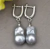 MTC·STAR  Z13240 Set Gray Baroque Keshi Reborn Pearl Necklace Bracelet Earring Custom Jewelry 3