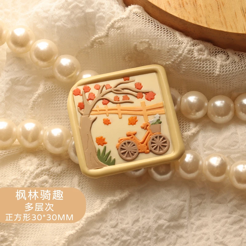 Brass Animal Pattern Seal Fire Paint Design Hand Envelope Decorative