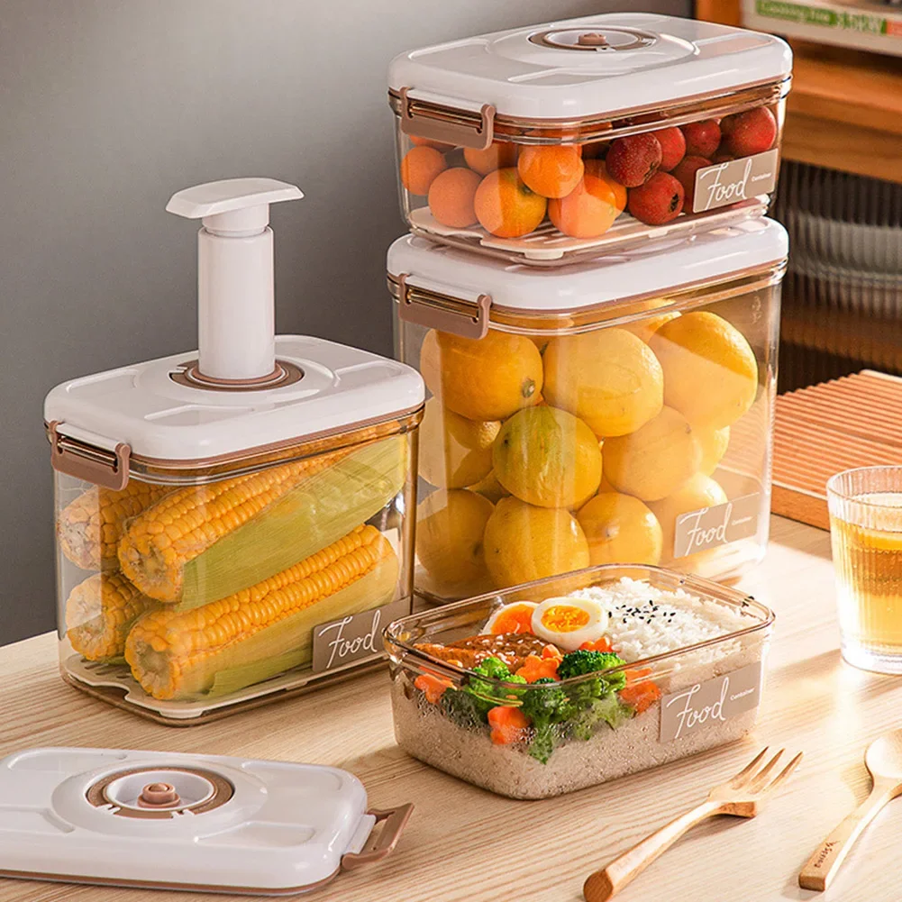 Vacuum Food Storage Box Sealed Fresh-Keeping Box Large Capacity Food Dispenser Transparent Storage Container with Vacuum Pump
