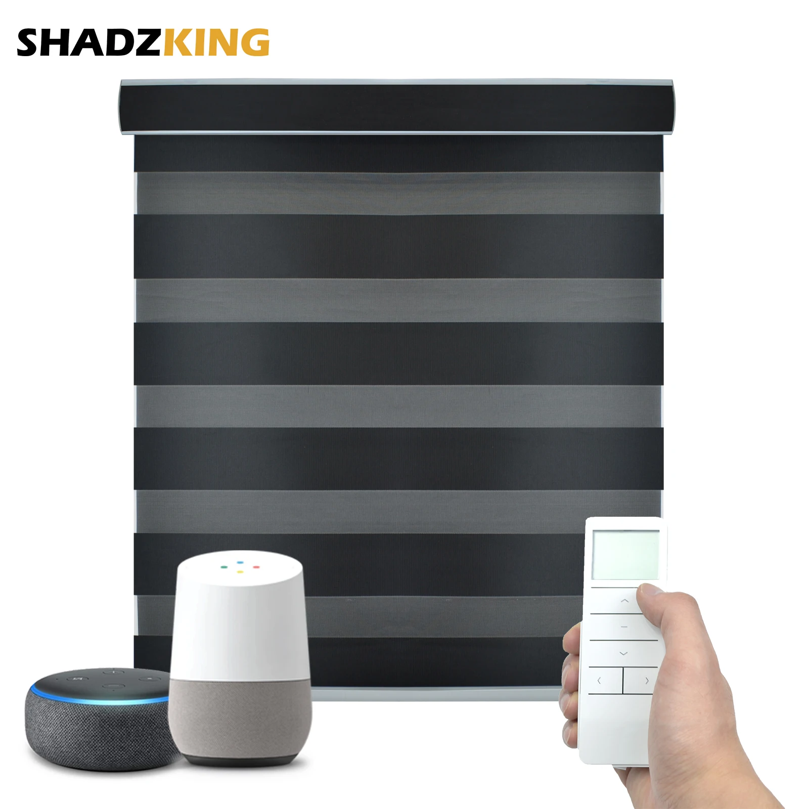

Shadzking Luxury Zebra Blinds Motorized for Window Blinds Roller Day and Night Privacy Protection Zebra Shades for Sliding Doors