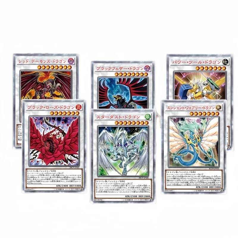 

Yu-Gi-Oh Black Rose Dragon Stardust Anime Game Peripheral Collection Flash Card Hot Sales Christmas Present Toys DIY Homemade