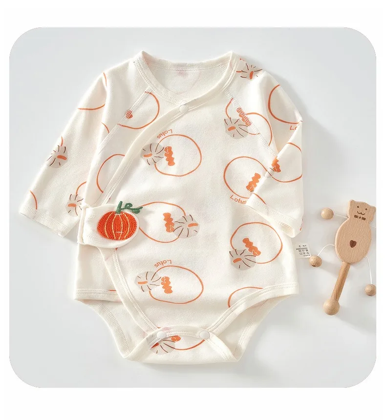 Ircomll 2-teiliger Frühlings- und Herbst-Body für Neugeborene, Baumwolle, langärmelig, Kleidung, Säuglingskleidung, Pyjama, Overalls für Mädchen und Jungen, 0–6 Monate – Detail 10