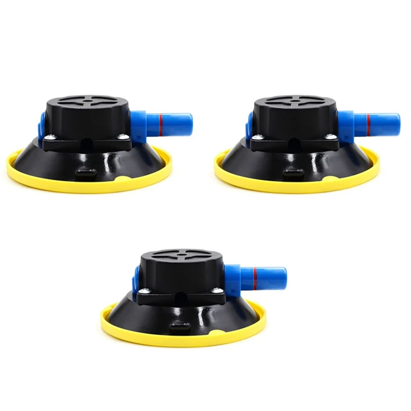 

3X 4.5Inch 125Mm Concave Vacuum Cup Heavy Duty Hand Pump Suction Cup With M6 Threaded Stud For Cars