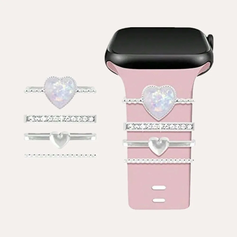 Decoration For Apple Watch Band 8 7 6 5 4 SE Diamond Jewelry Charms Accessories for Samsung/Huawei Strap 20/22mm