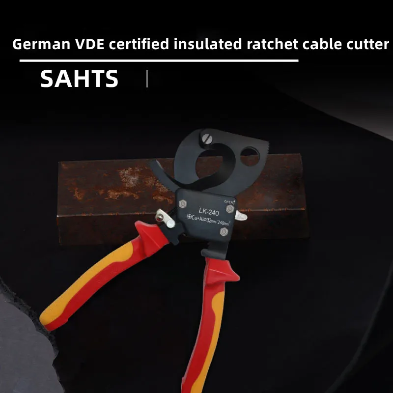 

Resistant to 1000V high voltage VDE electrician special hardware tools insulated ratchet cable cutter manual twisted wire cutter