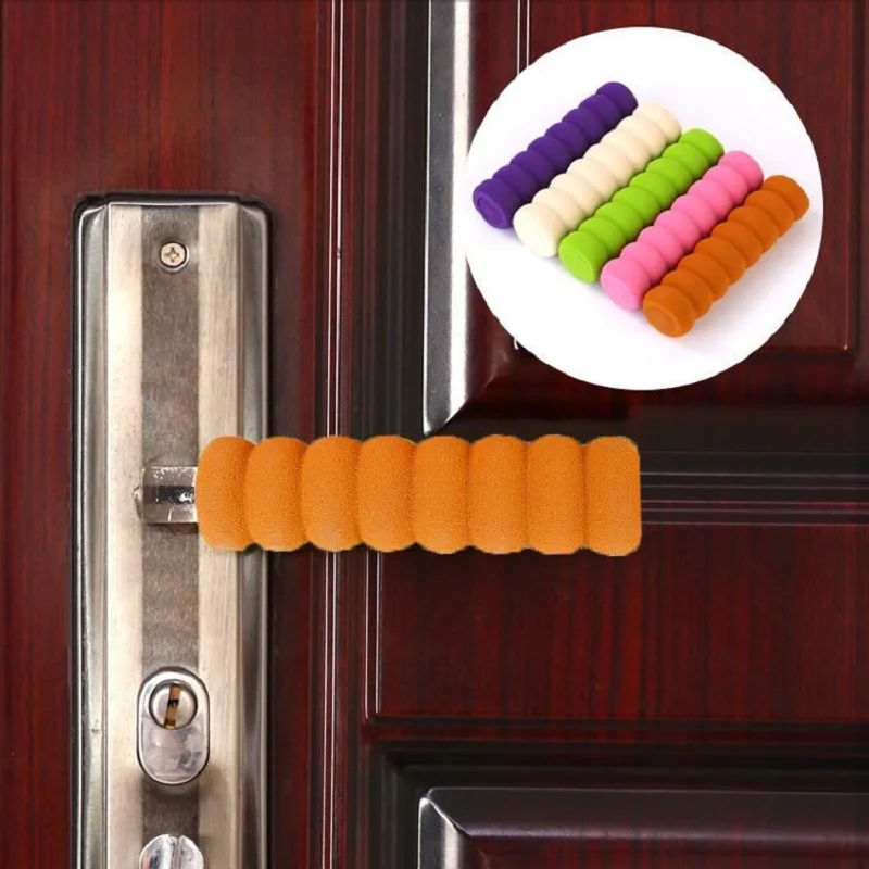 

1PC Soft Spiral Foam Elastic Door Handle Cover Doorknob Guard Protector Anti-collision Door Stopper Safety Practical Home Decor