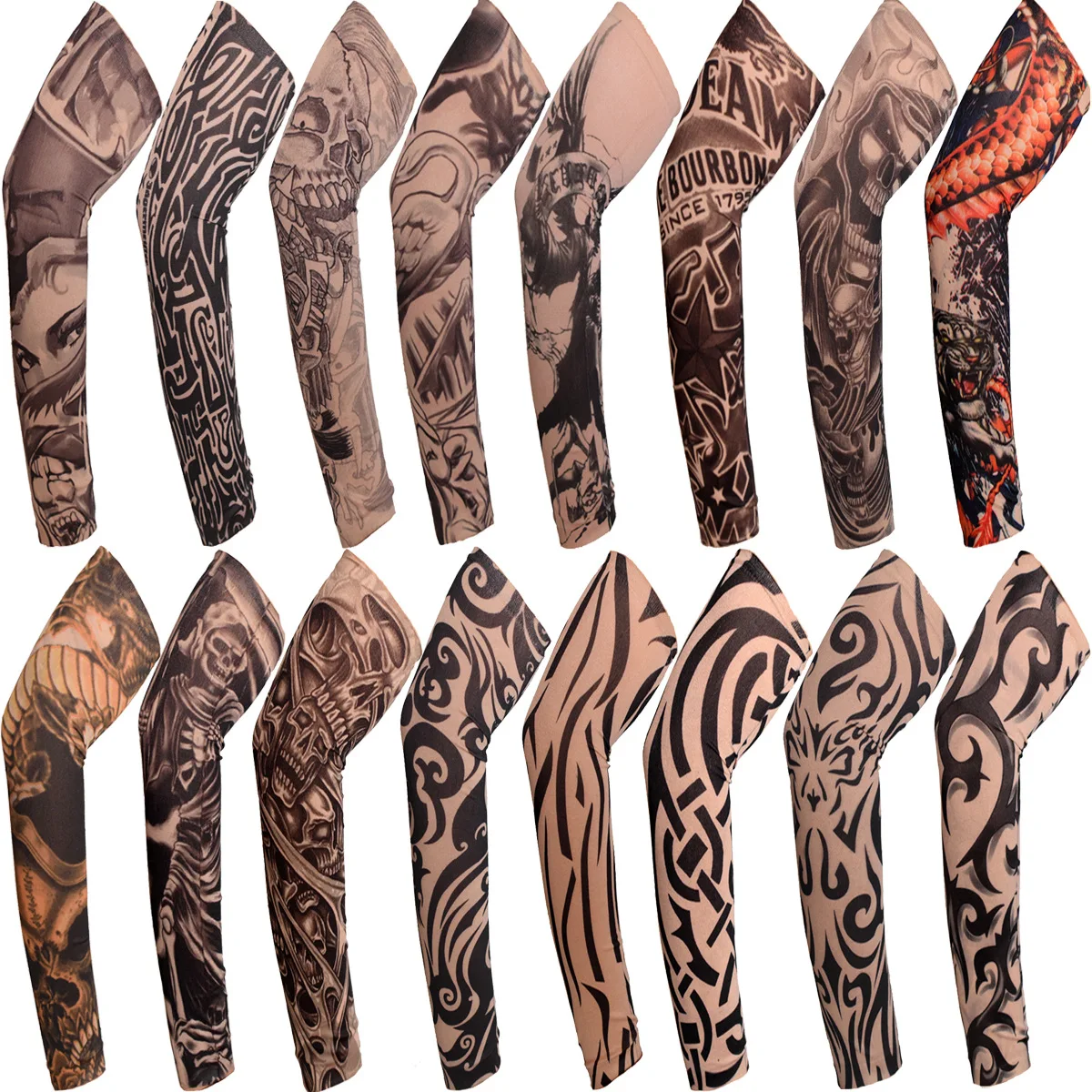 

Summer Outdoor Riding Flower Arm Tattoo Sleeve Sports Travel Fishing Sunscreen Tattoo Sleeve Arm Guard