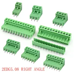 Enhanced PCB Screw Terminal Block Connector, 5.08mm Pitch, Multiple Pin Options - 9P (2EDG5.08 RIGHT ANGLE)