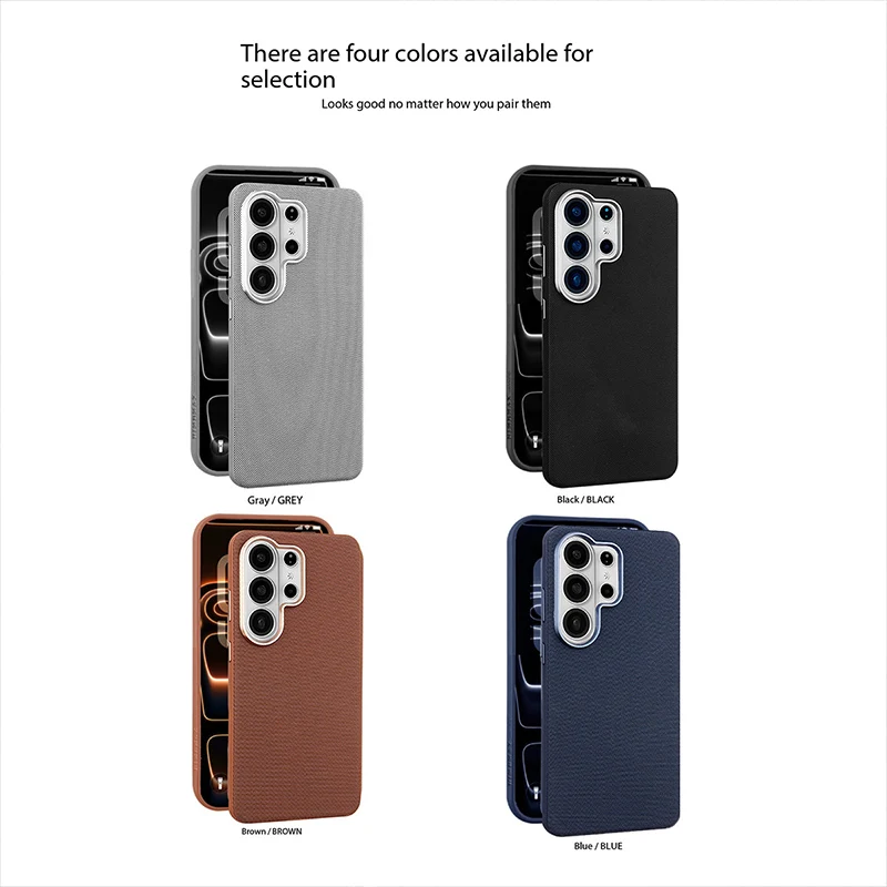 Business Fashion Luxury Magnetic Skin Feel Leather Phone Case - Shockproof Slim Fit Cover