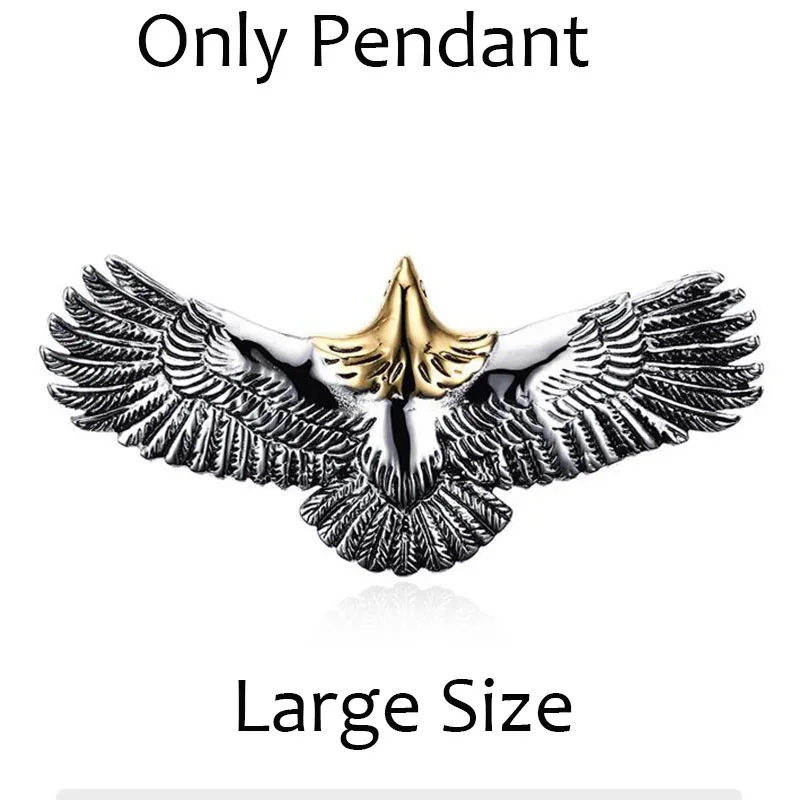 Japan Hiphop Fashion Eagle Necklace Pendant 100% Real 925