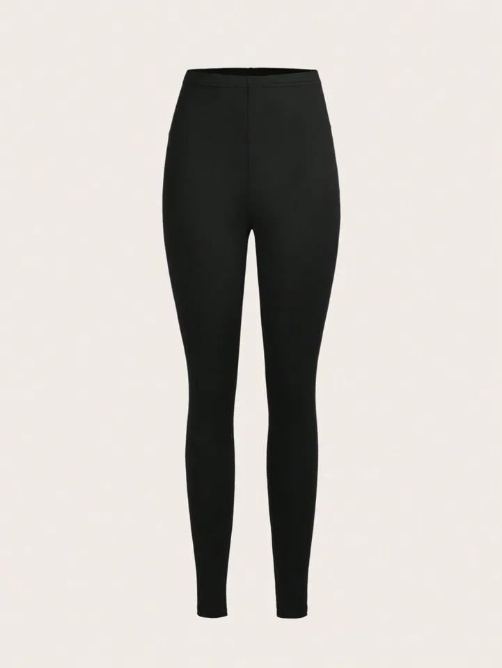 High Waist Skinny Leggings for Women Black Grey