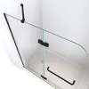 Classic modern Frameless Hinged Shower Door in Matte Black Product Dimensions 0.31 x 45 x 72 inches 102.8 pounds 4