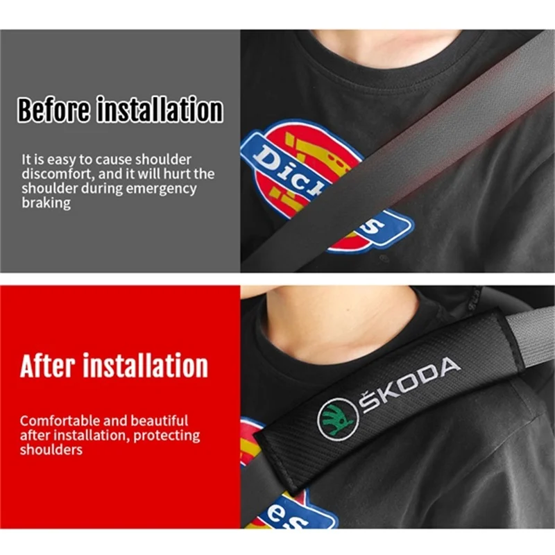 Car Safety Belt Shoulder Protector Pad - Premium Comfort and Protection - 1/2pcs