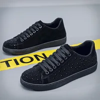 The latest men's luxury rhinestone casual board shoes 2024 Spring Autumn comfortable soft soled running sports shoes sneakers 1
