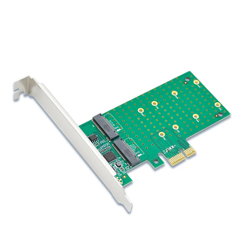 PCIe × 1 to 2 포트 M.2 RAID 카드