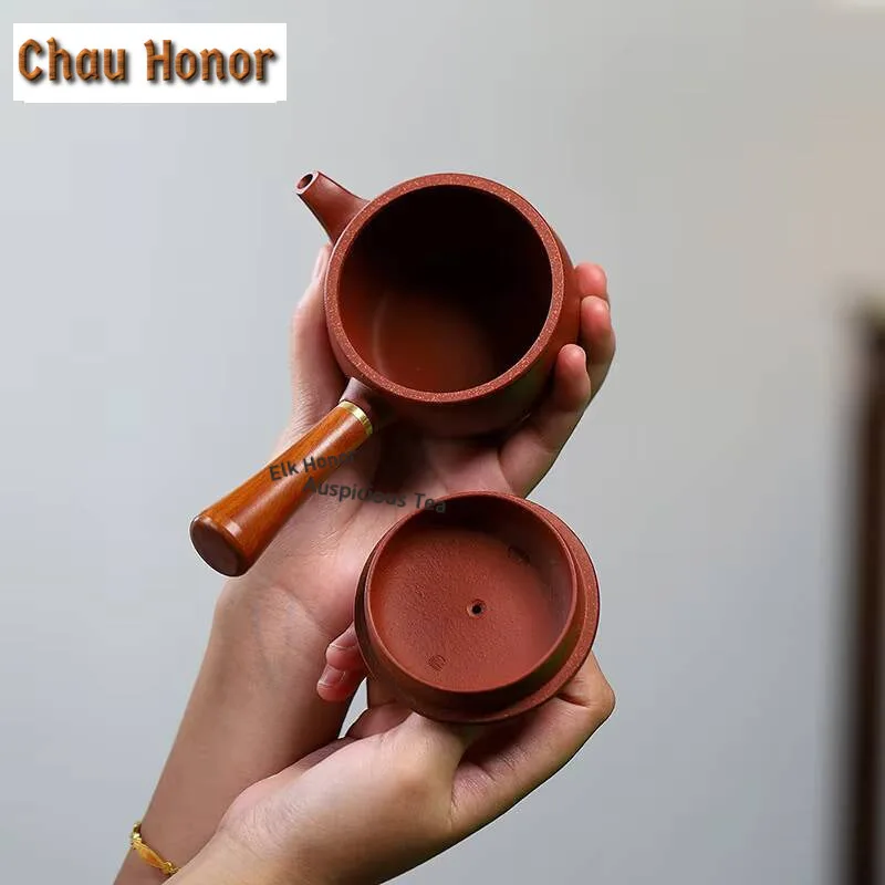 170ml Handmade Yixing Purple Clay Teapot Chinese Zisha Tea Sets Household Filter Tea Maker Side Hand Pot Boutique Beauty Kettle