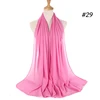 Musulman en mousseline de soie Hijab femmes bulle en mousseline de soie écharpe pour femmes dames voile musulman Islam couleur unie malaisie Musulman Wrap foulards