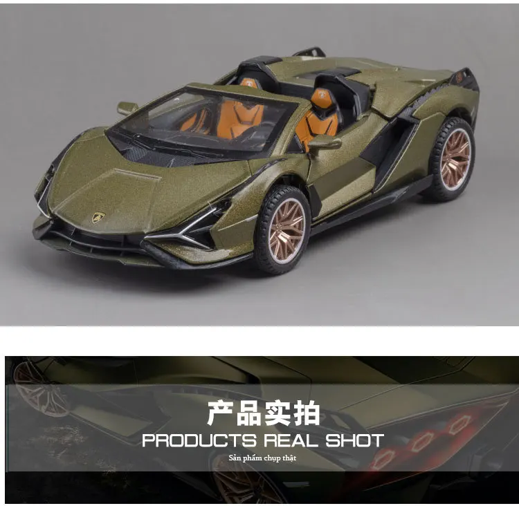 1:32 Lamborghini Sian Convertible Supercar Alloy Car Model Diecast
