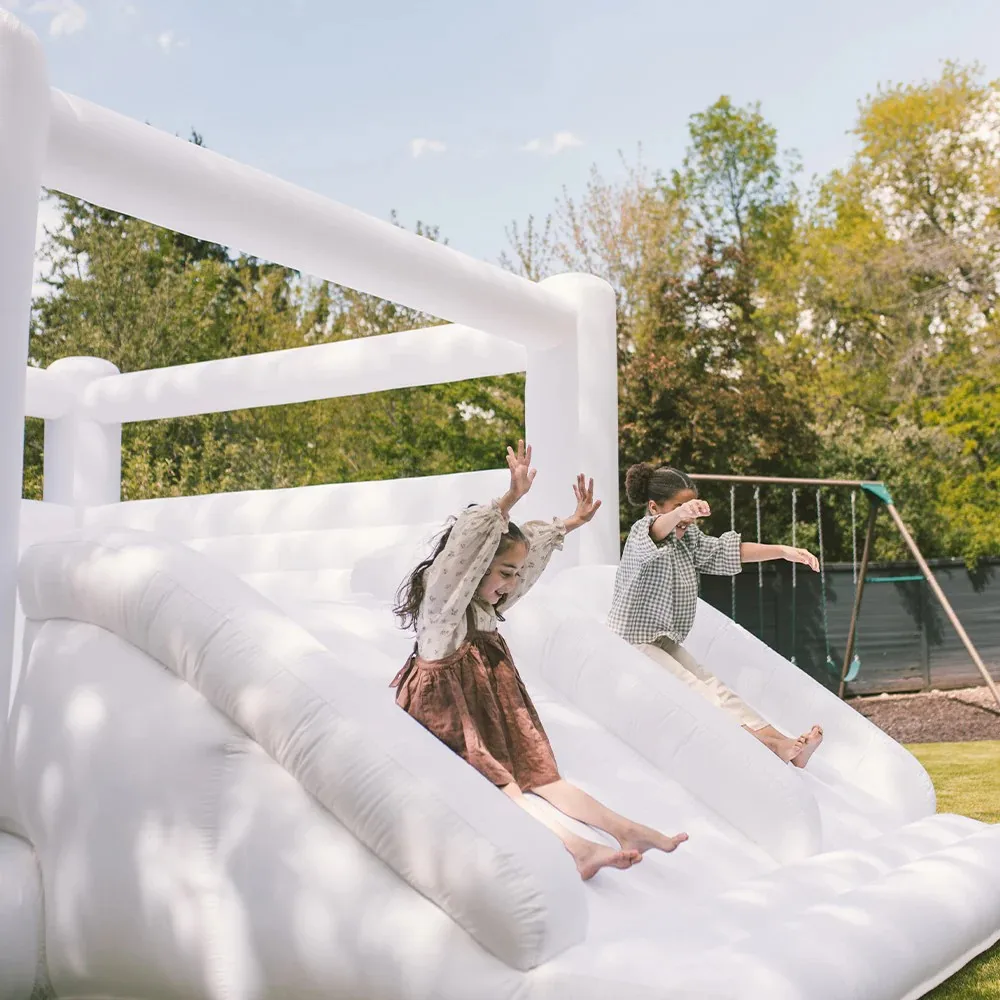 12FT Inflatable Bounce House with Slide Children's Games Inflatable Castle with Blower Suitable for Birthday Party Wedding