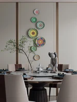 Moroccan Exotic Ceramic Decorative Hanging Plate, Living Room,Dining Room,Sofa Background Decoration, Restaurant Wall Decoration 1