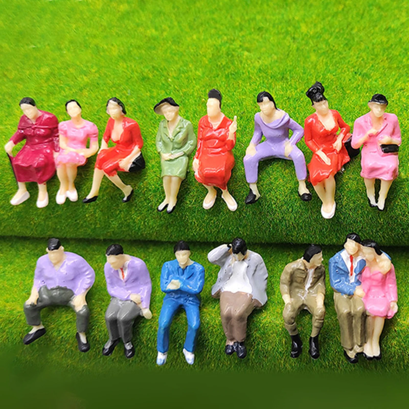 25pcs Model Train Track Railroad Worker People Figures With Tools 1:87 HO Scale 4