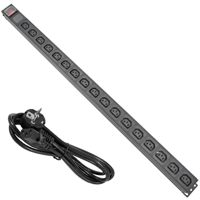 

Aluminium alloy PDU power strip Power Link Output Box 17 AC C13 powercon inlet and outlet SOCKET C14 port AU US UK C14 PLUG