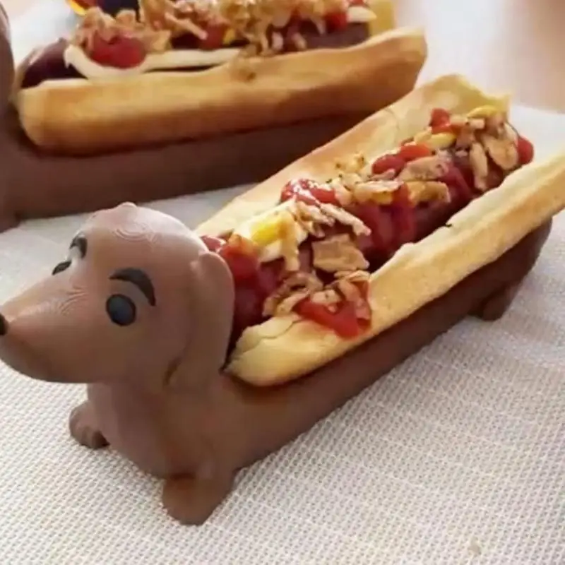 Puppy Shaped Serving Tray Dachshund Snack Holder Hot Dog Holder For Home Family Gatherings Parties Restaurants home tools 3