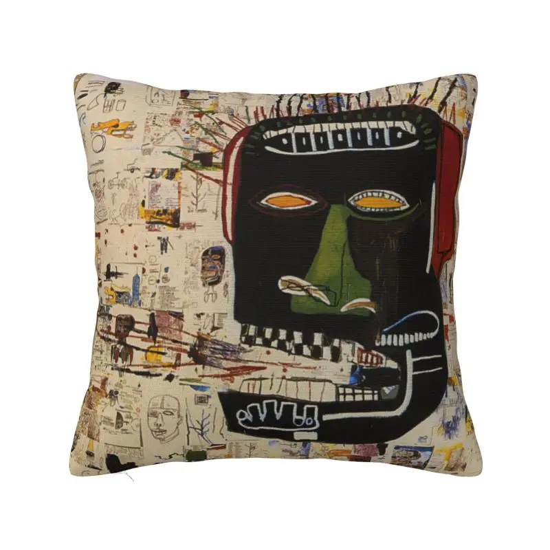 

Jean Michel Basquiat Glenn Pillow Case Decor Home Fashion Graffiti Art Outdoor Cushions Square Pillowcase
