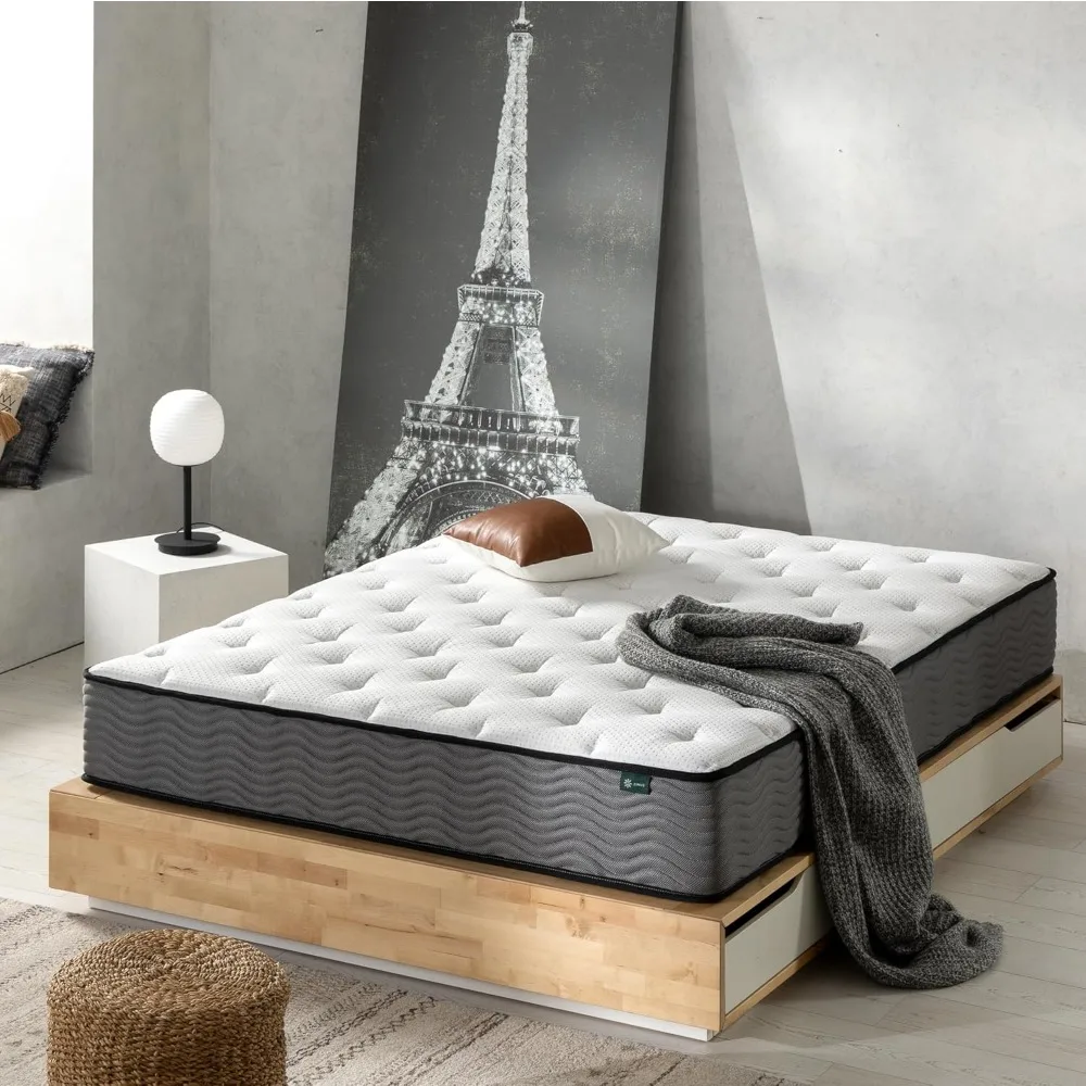 10 Inch True Support Hybrid Mattress,Queen, Fiberglass Free, Medium Feel, Motion Isolation, Certified Safe Foams Fabric matress 3