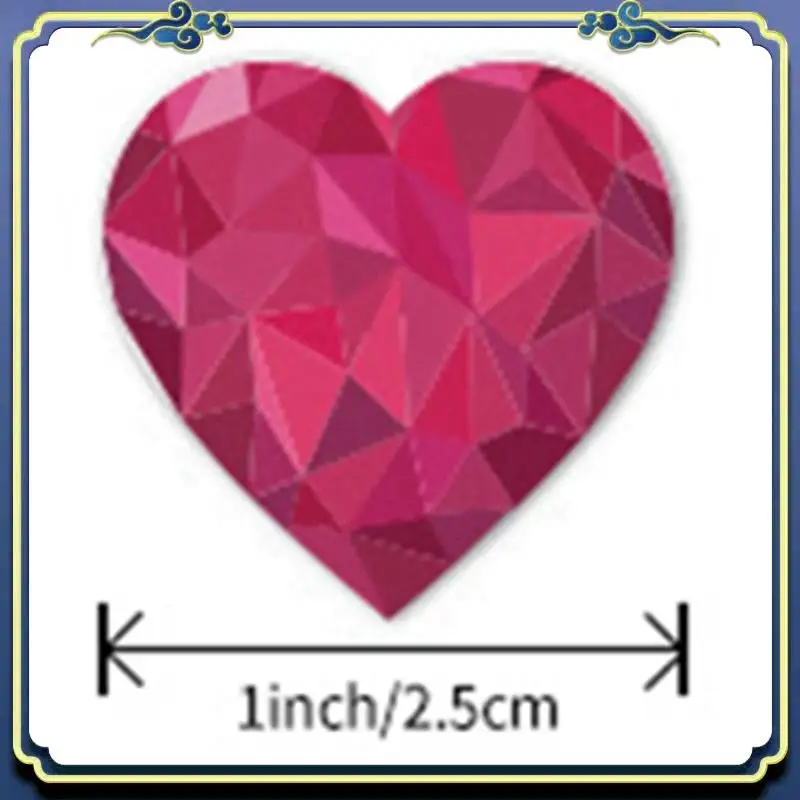 Heart Shape Stickers Heart Shape Stickers PVC Valentines Day Wedding Gift Box Bag Decoration Birthday Party