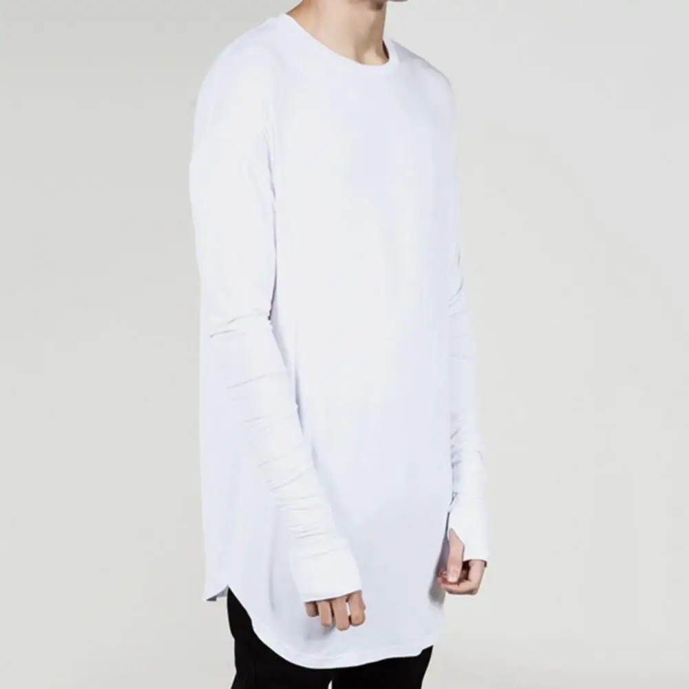 Men's Loose Round Neck Long Sleeve T-Shirt