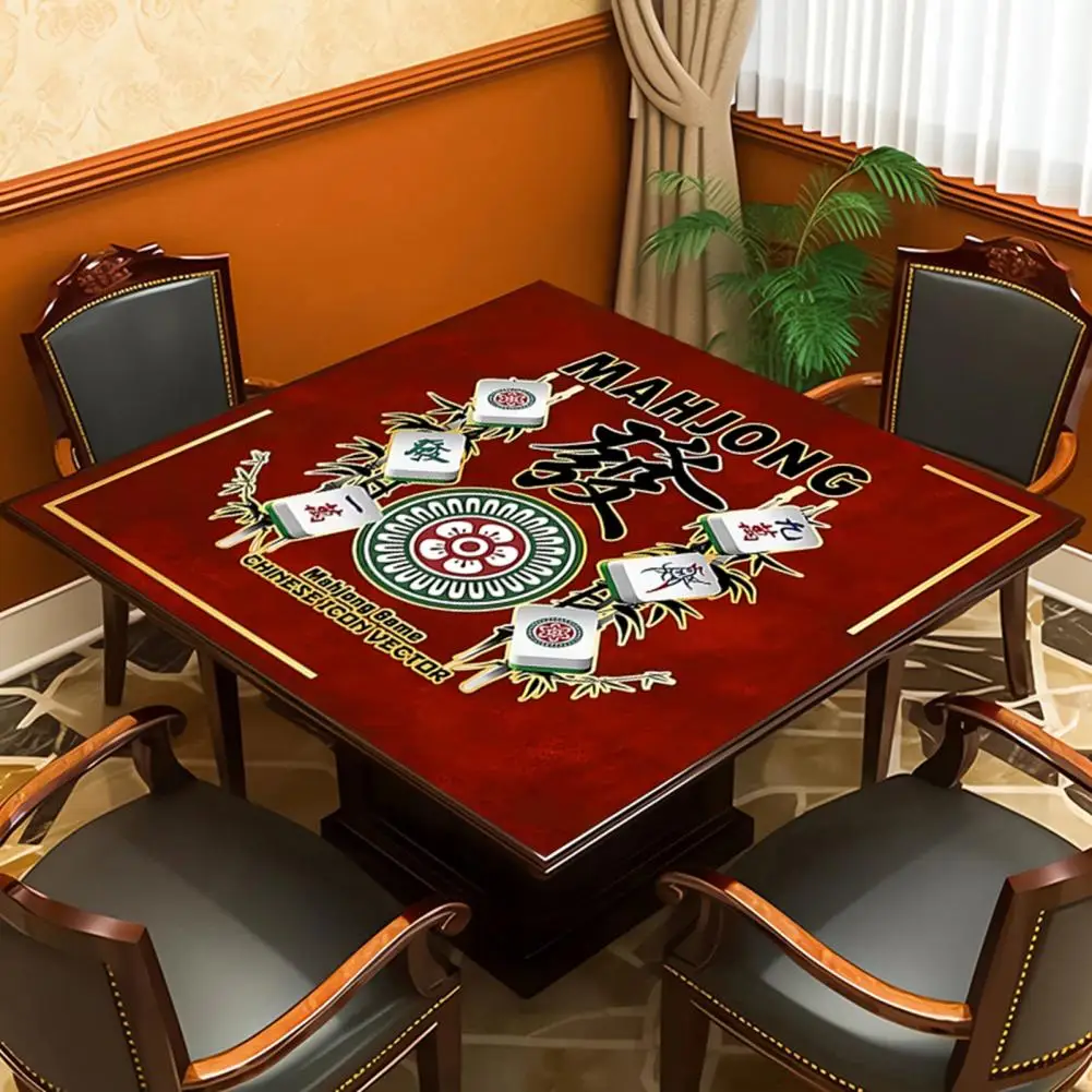 Anti-slip Table Mat Noise Reduction Mahjong Table Mat for Poker Domino Card Games Anti-slip Square Playmat for Mah Jongg Tile
