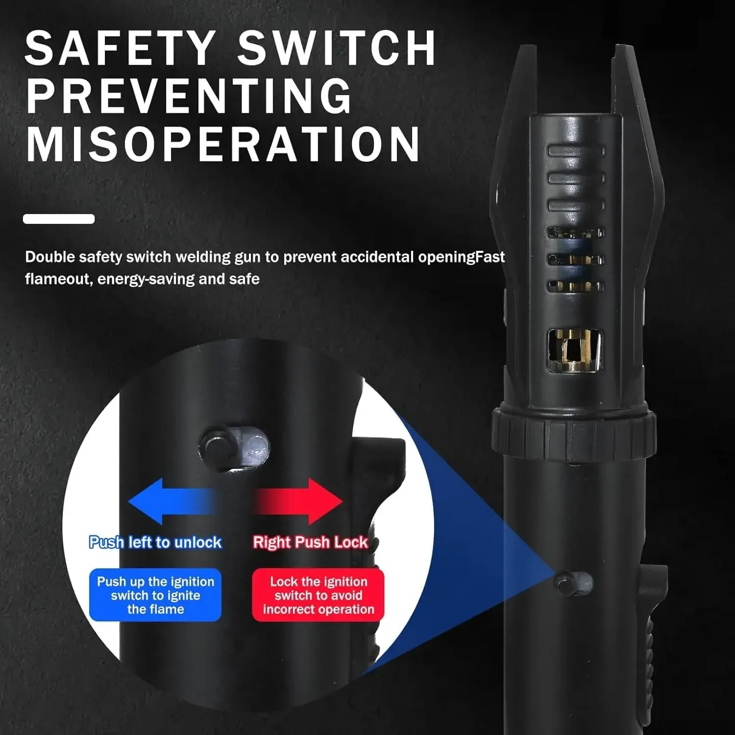Windproof Torch Butane Gas Lighter Adjustable Flame Candles Lighter with Safety Lock Cool Lighters for Cigar BBQ Baking Camping bbq lighter butane gas lighter cigarette lighter