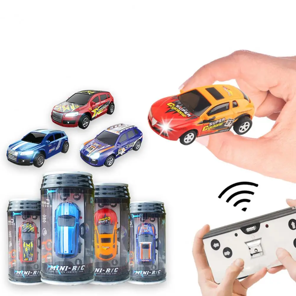 4PACK 1:58 MINI Remote Control RC Car Racing Vehicle Battery PVC Can Pack  Drift Machine Bluetooth Radio Controlled Kids Toys 4 COLORS