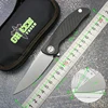 Green Thorn New Hati CD VG10 Blade Bearing Titanium CF 3D Handle 95 Flipper Folding Knife Outdoor Survival Camping Hunting Tools 1