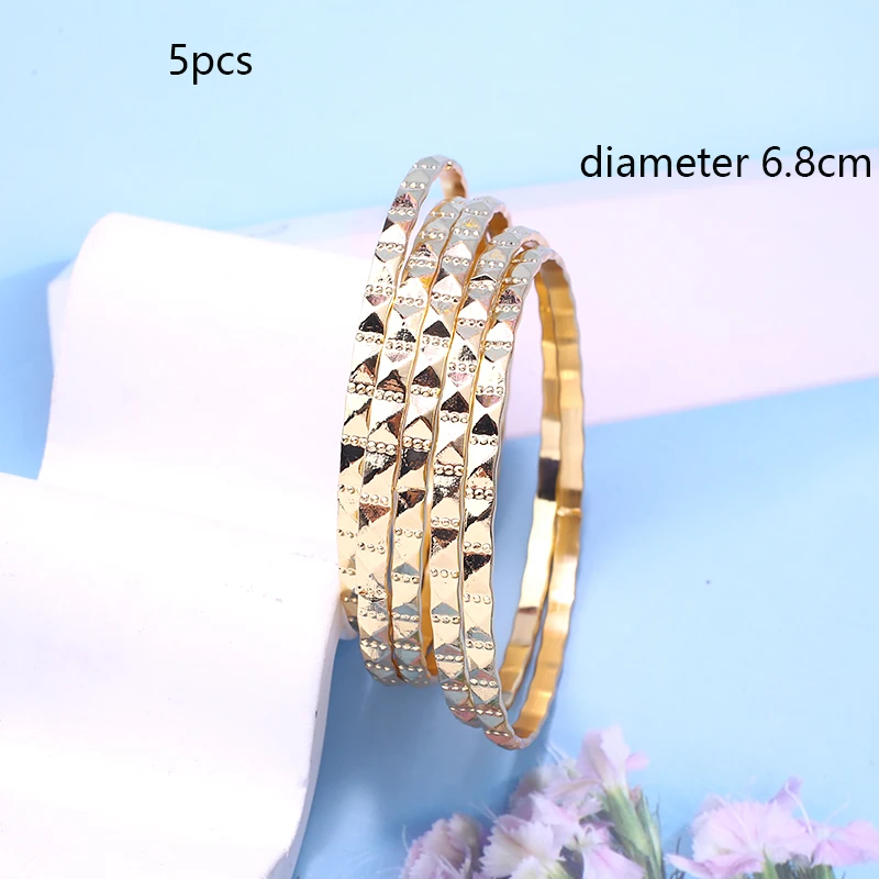 24K Gold Plated Bangle Bracelet Dubai Bridal Wedding Gift Ethiopian Jewelry Arabian Robe Cuff
